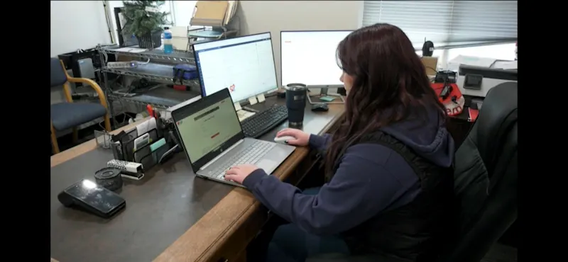 Kristin Sherlock on the job