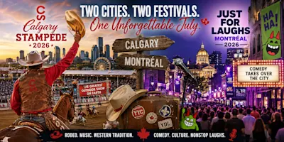 Two Great Canadian Cities, Two Legendary July Traditions: Calgary Stampede and Just for Laughs 2026