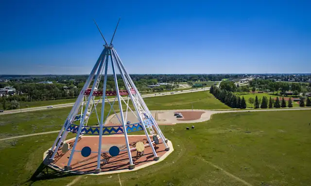 View of the Saamis Tepee, in Medicine Hat, Alberta