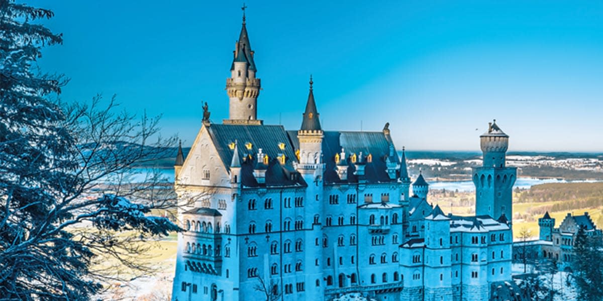 Germany in winter, castle