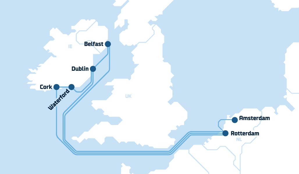 Continental Europe-Ireland Intermodal ports, Light