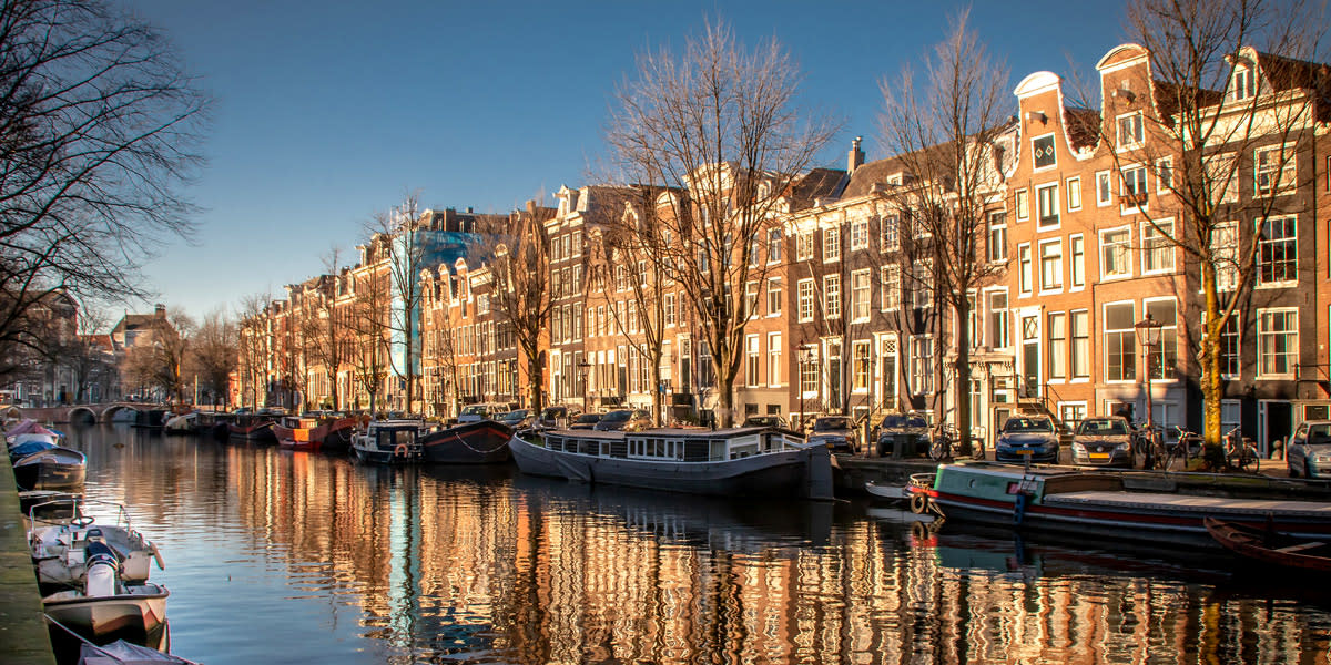 Amsterdam houses on the canal