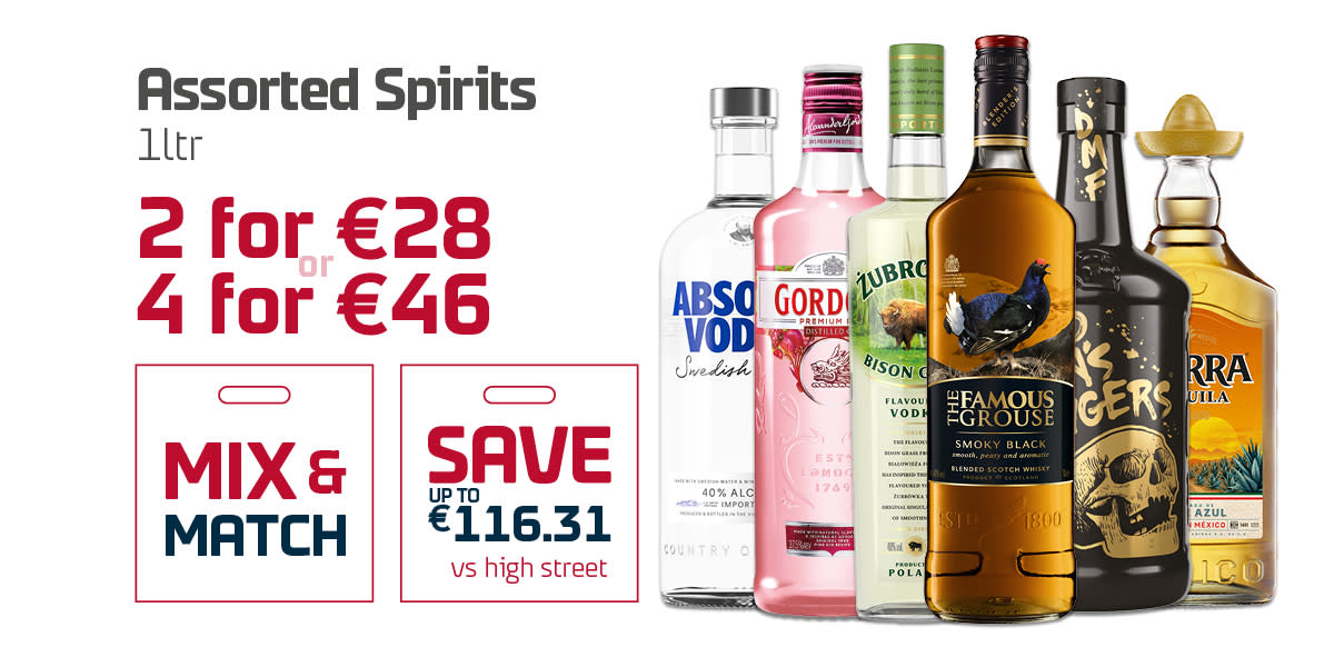 AN Spirits 2 for £28 Duty Free JAN 26