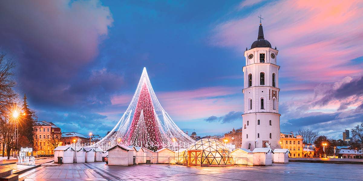 Winter in Vilnius, Lithuania