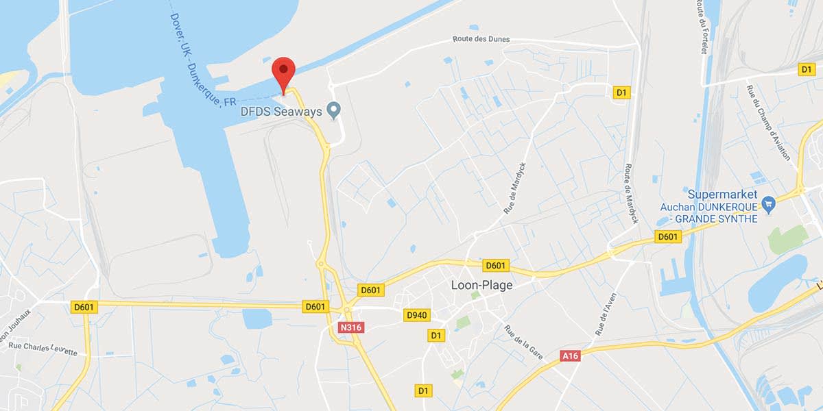Map of Dunkirk Terminal, France Dunkirk Terminal