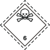 Pictogram with a skull symbol representing GHS hazard Division 6.1, toxic substances