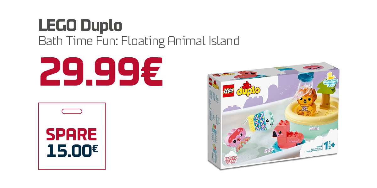 5266 DFDS P4 2022 - Web Panels 1200x600px GERMAN AW.14 - LEGO Duplo Bath Time Fun Floating Animal Island