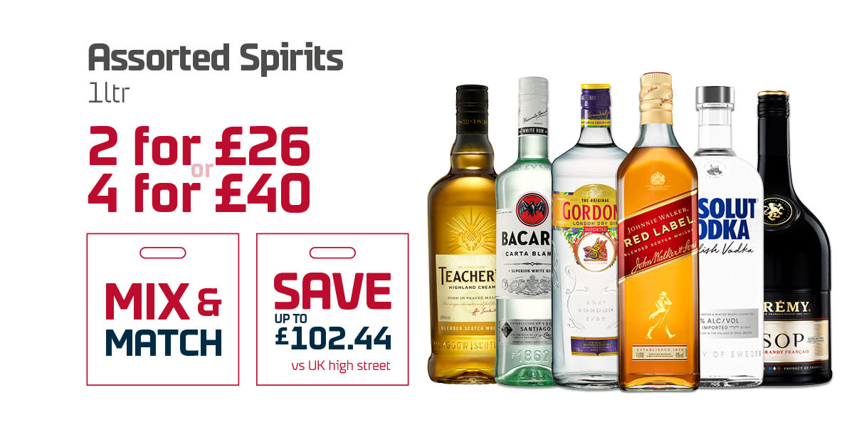 Newhaven - Dieppe Duty Free - Assorted Spirits - SEPT 25 