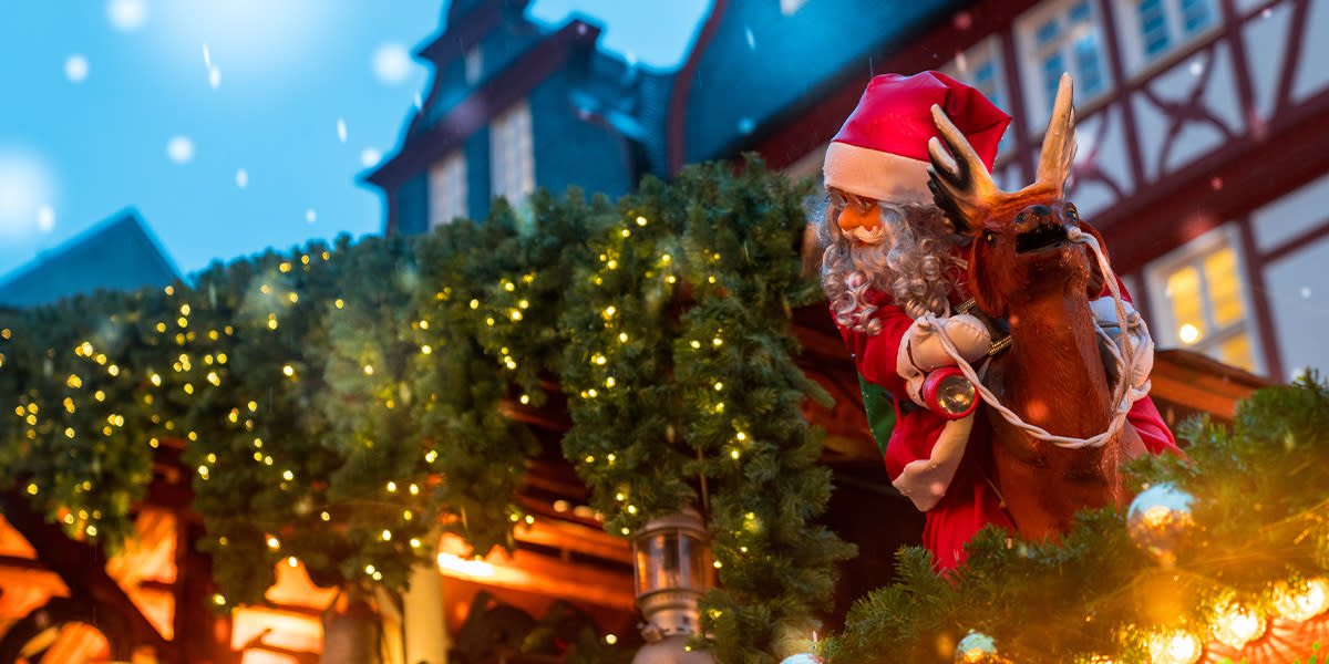 Christmas Santa decoration in Bremen 