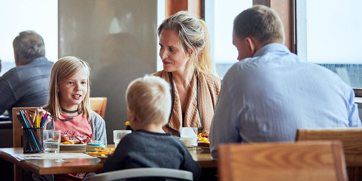 Family eating together