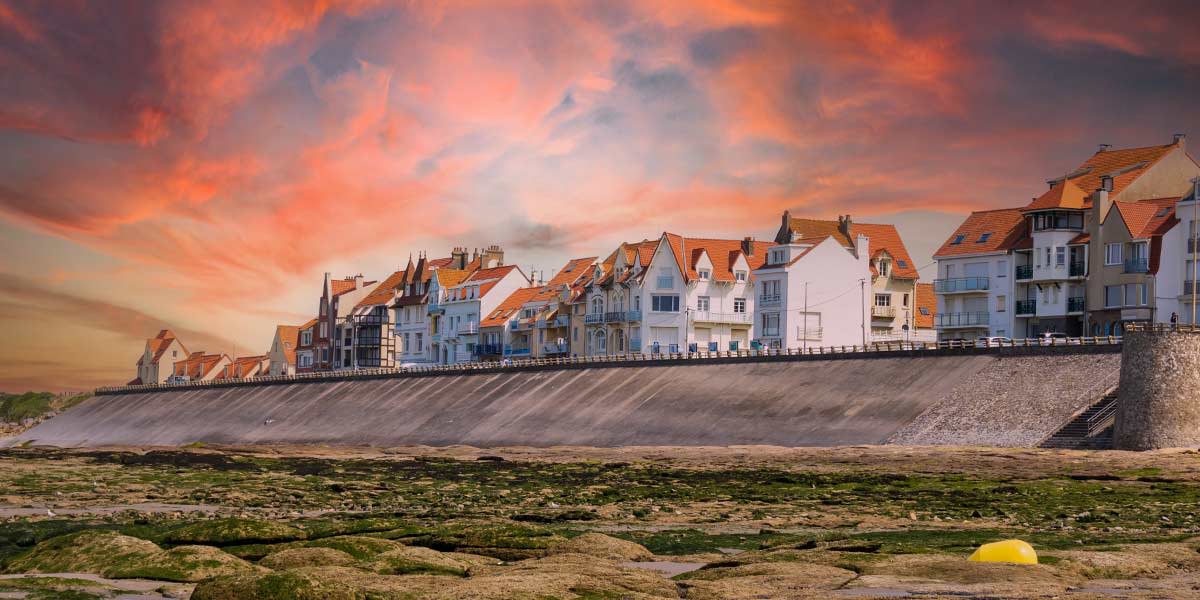 Calais Beach front Sunset