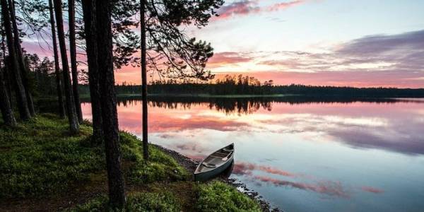 Finland - lake and boat