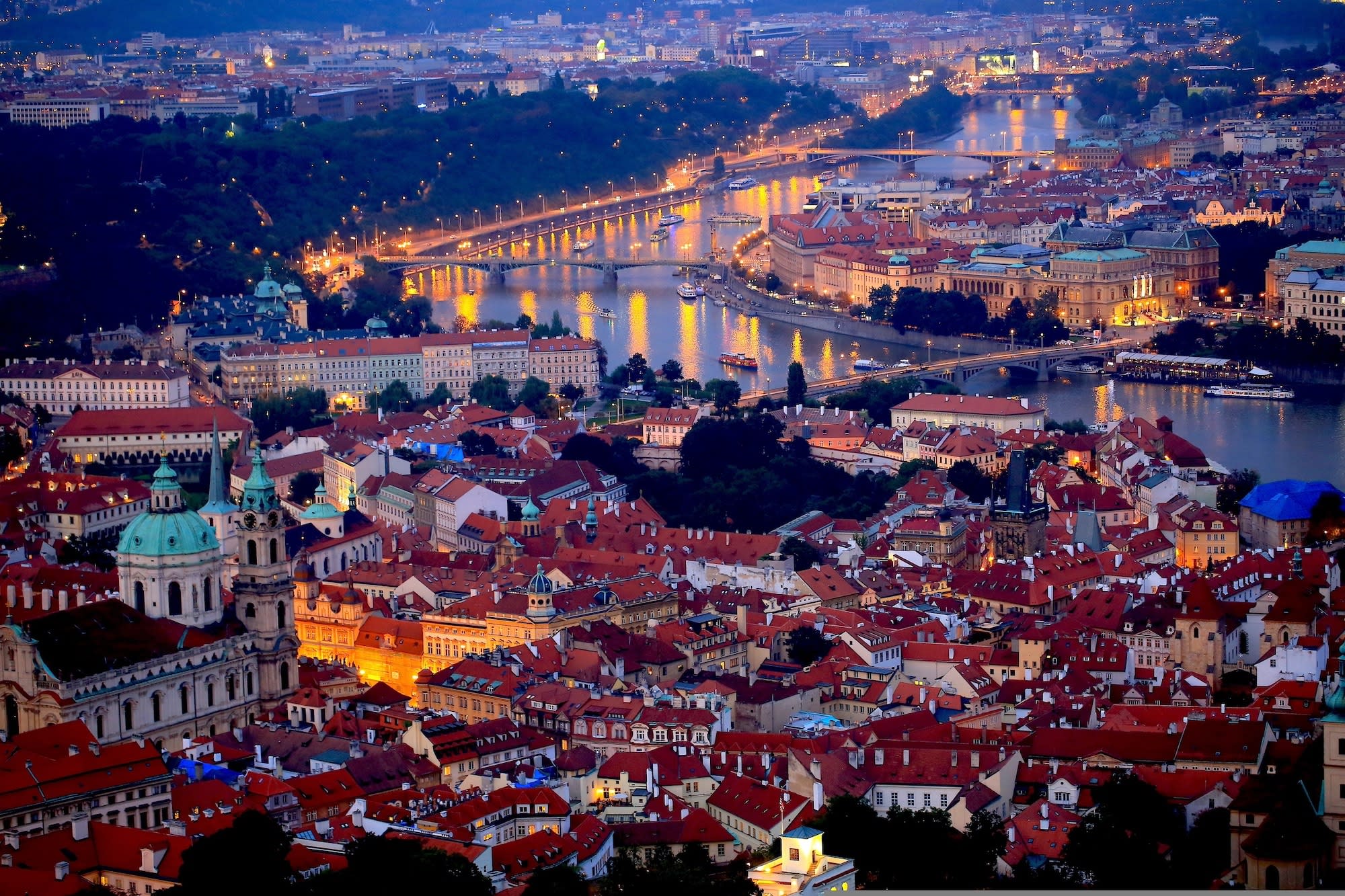 Prague by night