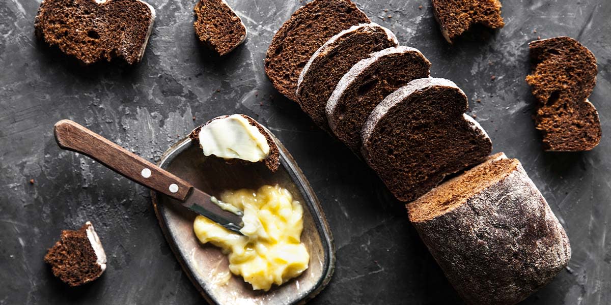 Dark rye bread in Lithuania