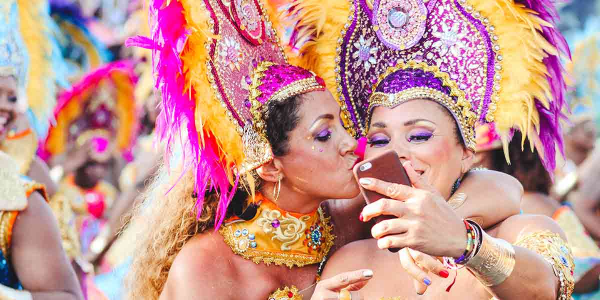 Carnival dancing selfie 