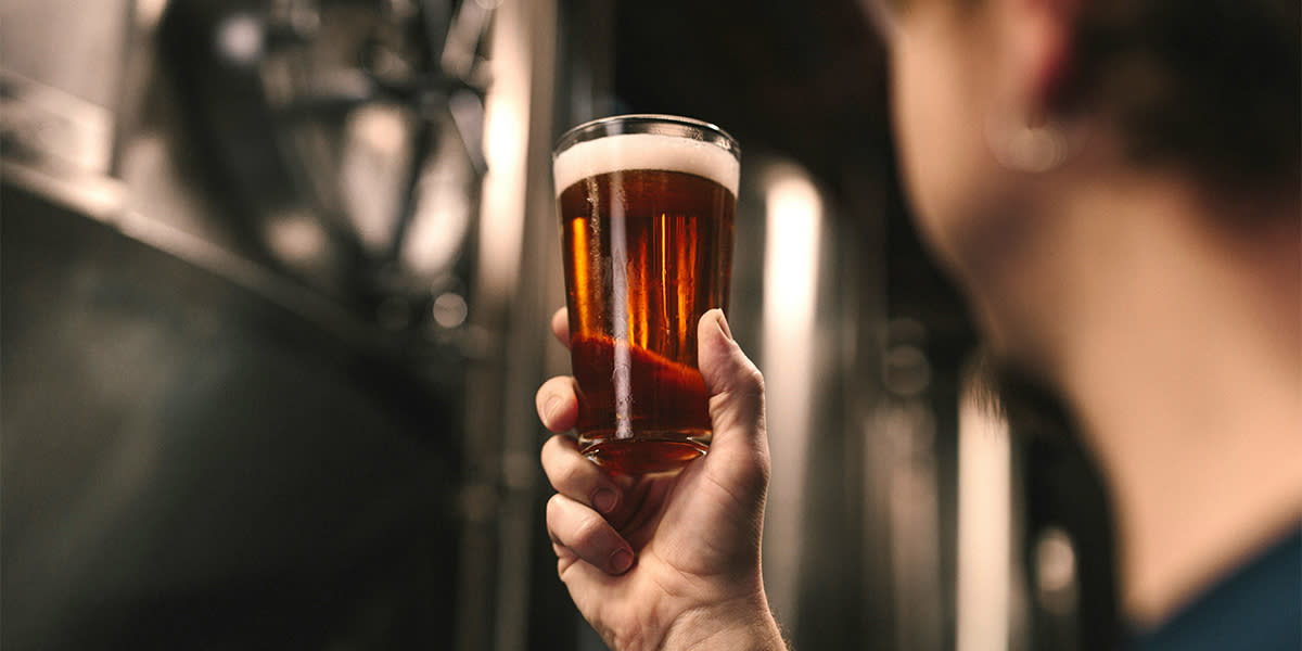 Brewer with the Beer in hand