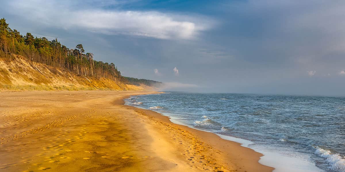 Jūrkalne coastline in Latvia
