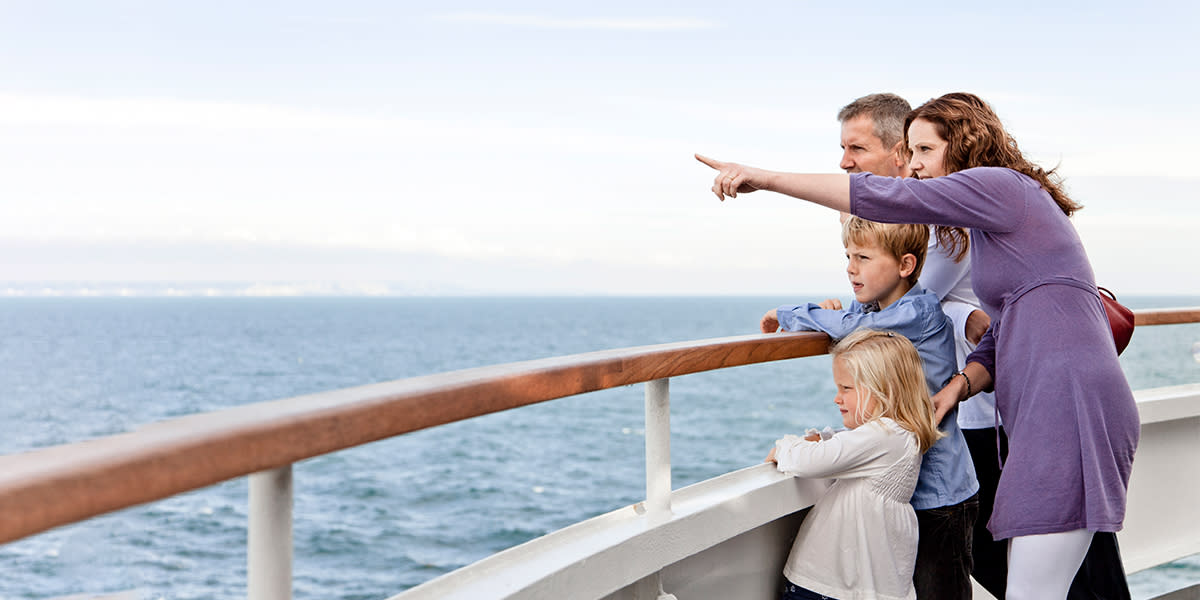 Family onboard DFDS ferry
