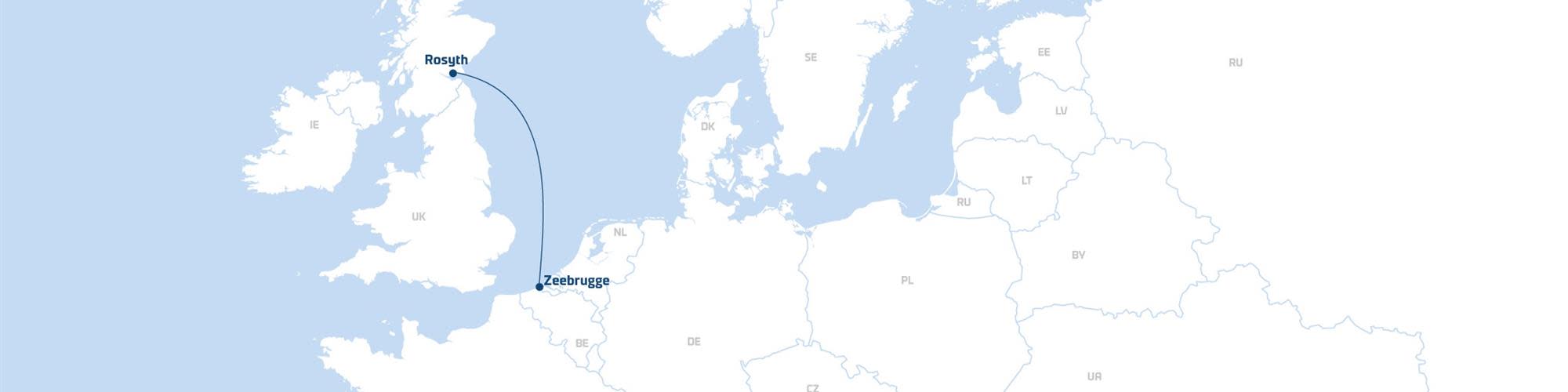 dfds-rosyth-zeebrugge-hero route map