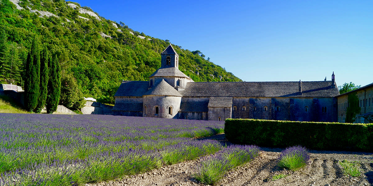 Church amongst lavender, Provence