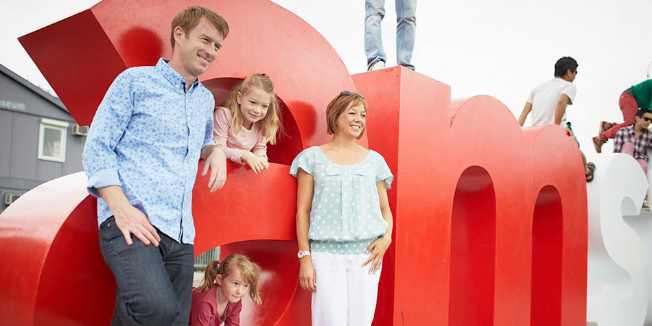 Family visiting Amsterdam 