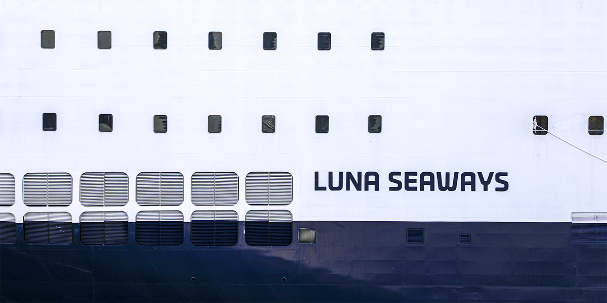 A photo of the new DFDS vessel Luna seaways docking at the DFDS terminal in Copenhagen DFDS Luna Seaways ferry