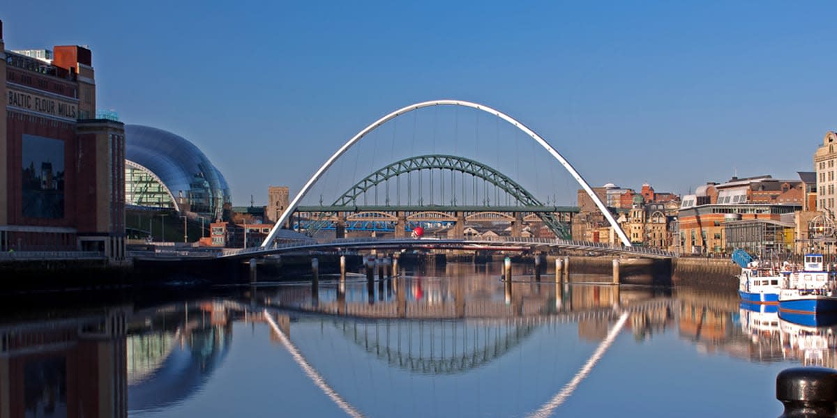 Les 7 ponts de Newcastle au dessus du Fleuve du Tyne