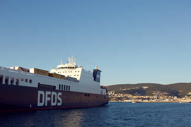 DFDS Freight vessel UN Karadeniz docked the Trieste terminal