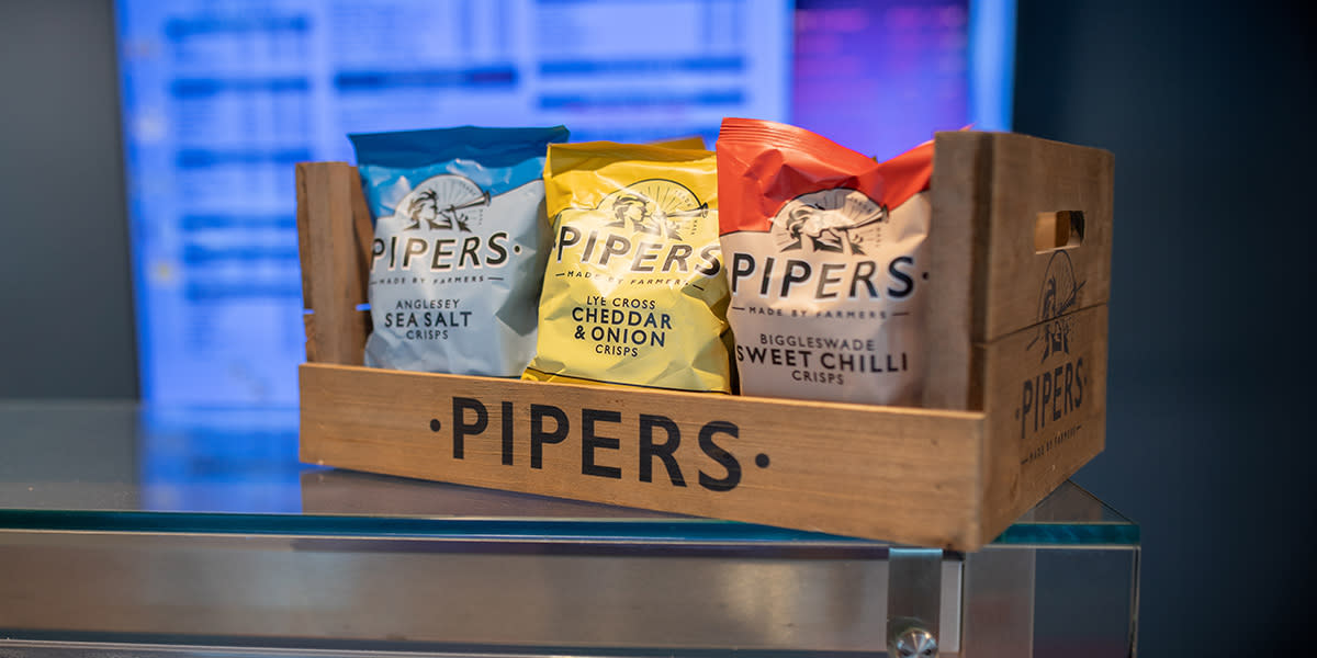 Pipers crisps in Beachy Head Bar DINE