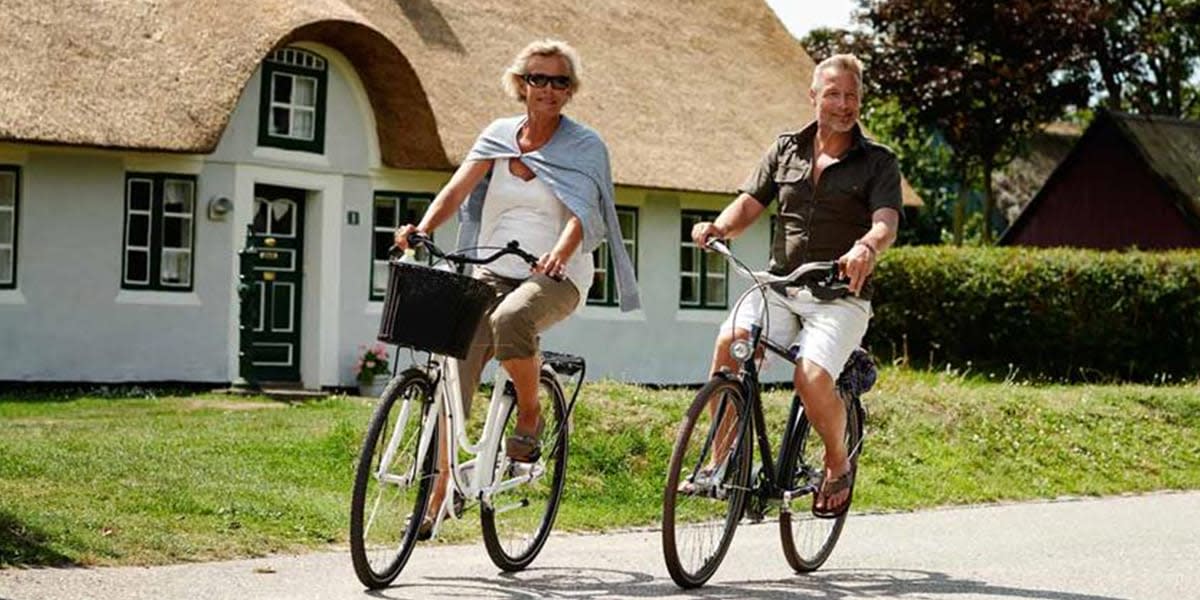 Couple on a bicycle 