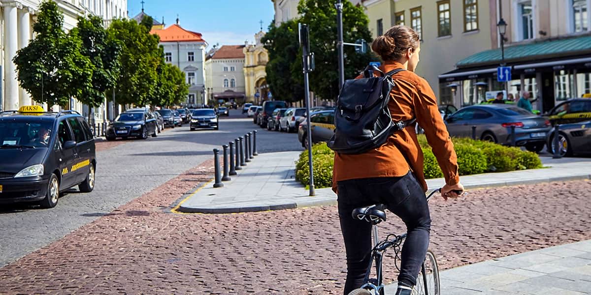 Cycling in Vilnius, Lithuania