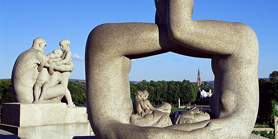 Sculptures at Vigeland Park in Oslo 