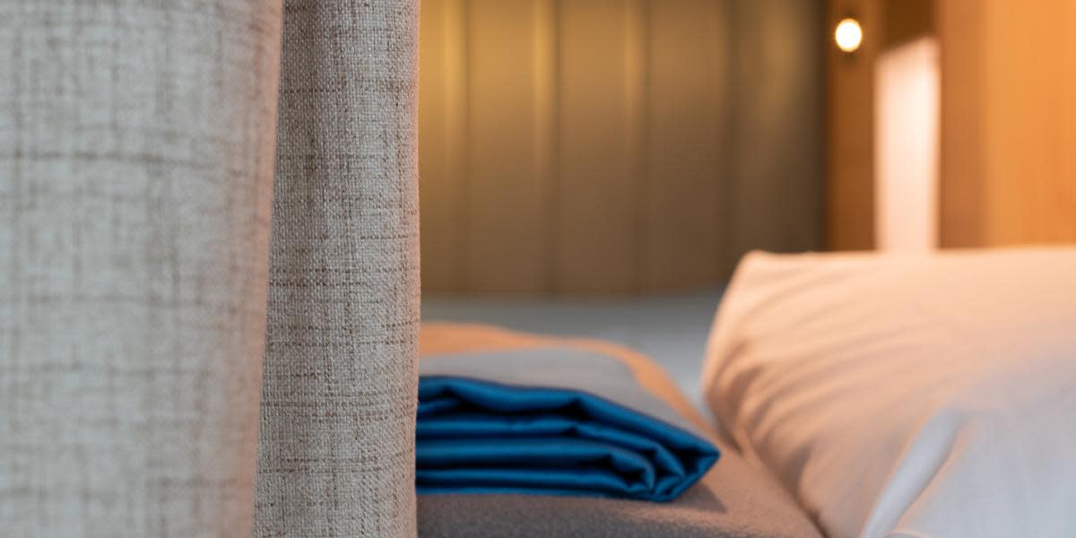 Sleeping pod in capsule hotel