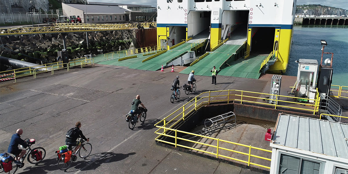 Cyclists boarding Newhaven-Dieppe