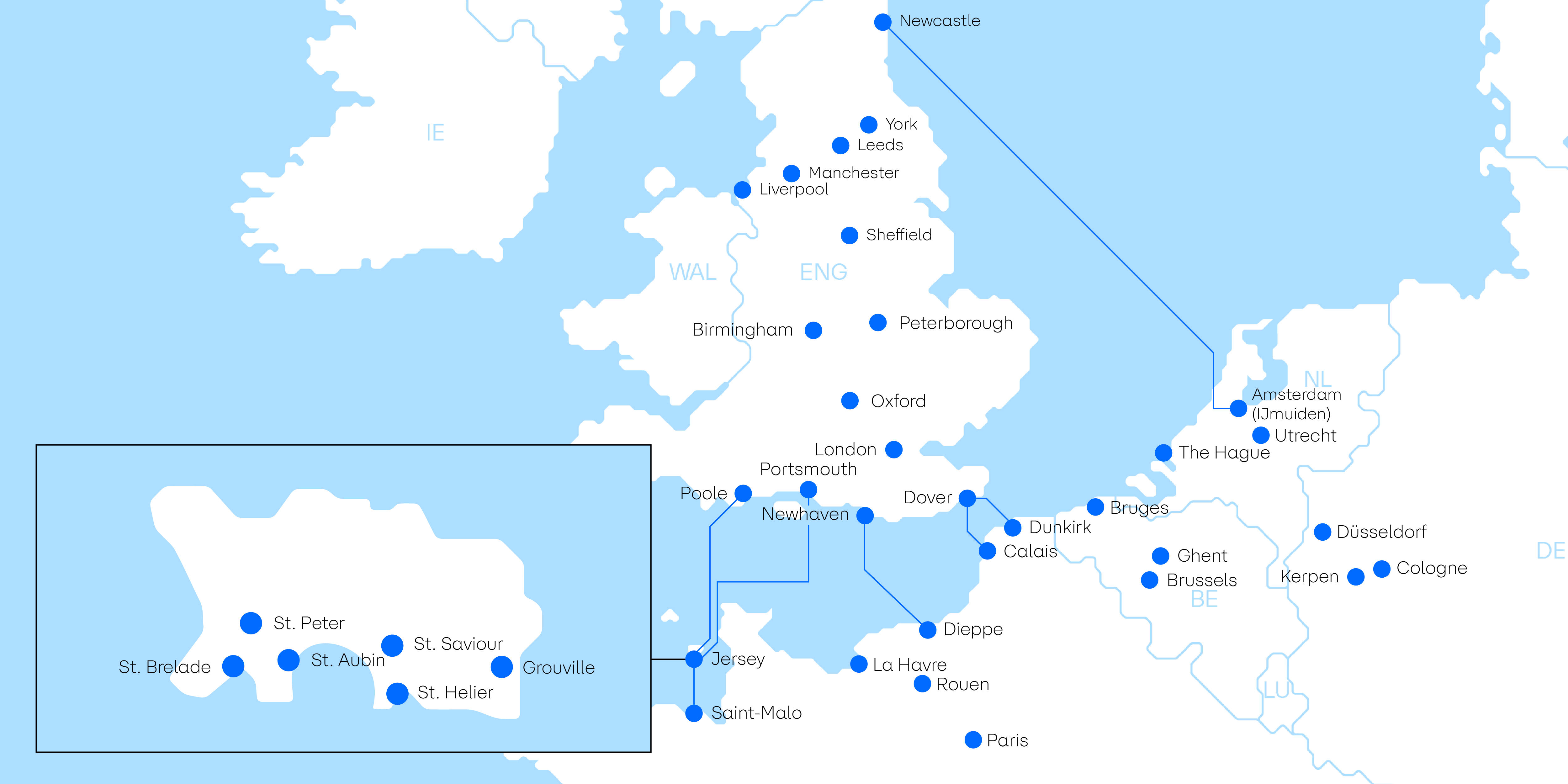 Destinations and routes for DFDS Package Holidays Destinations and routes for DFDS Package Holidays