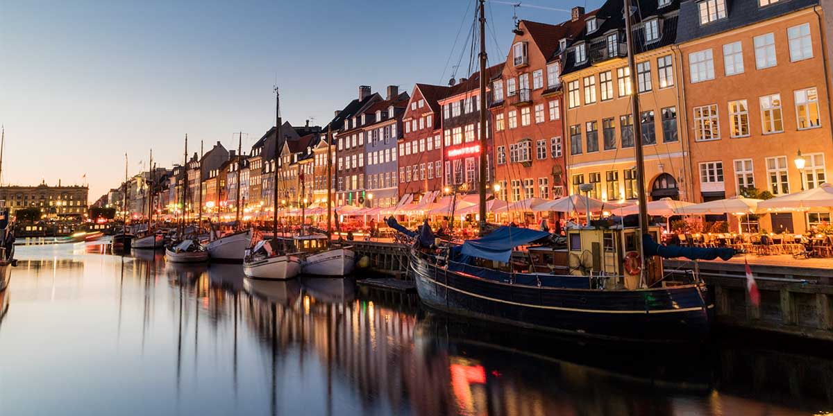 Nyhavn, Copenhagen, in the autumn - hero
