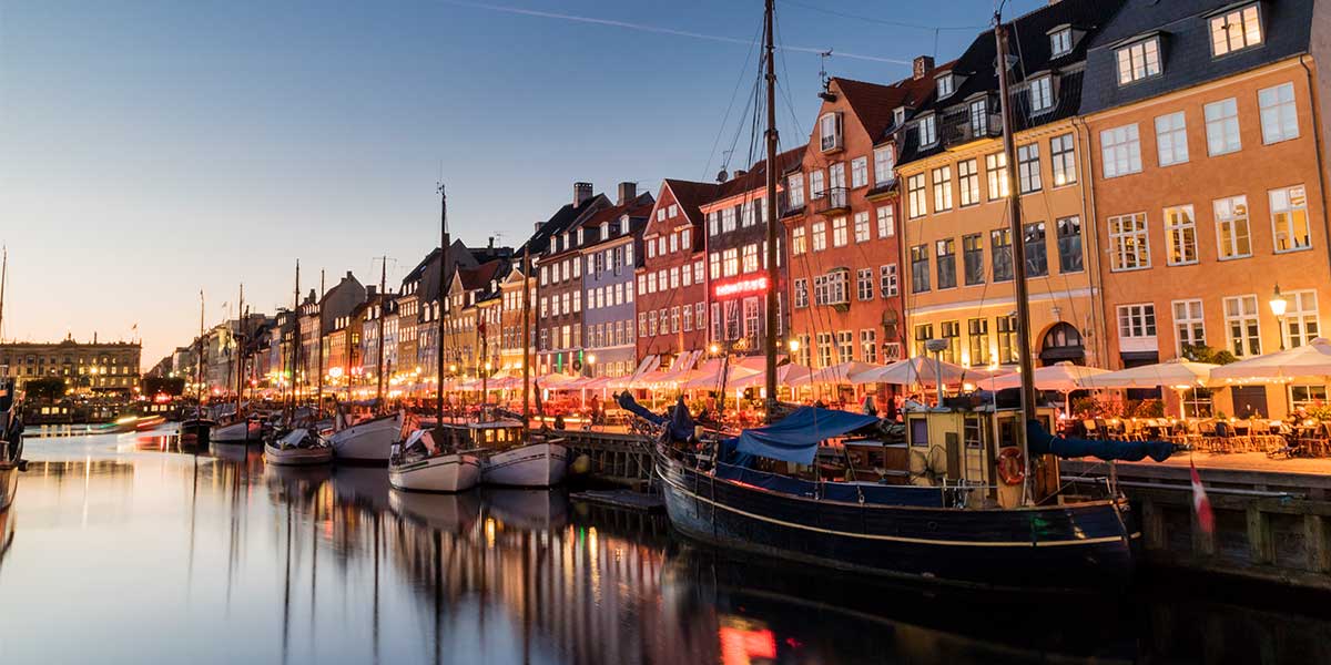 Colorful Traditional Houses In Copenhagen Old Town Nyhavn At Sunset Stock  Photo - Download Image Now - iStock