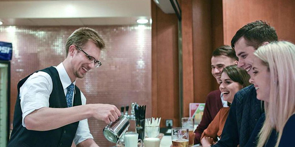 Bar onboard DFDS Athena Seaways ferry