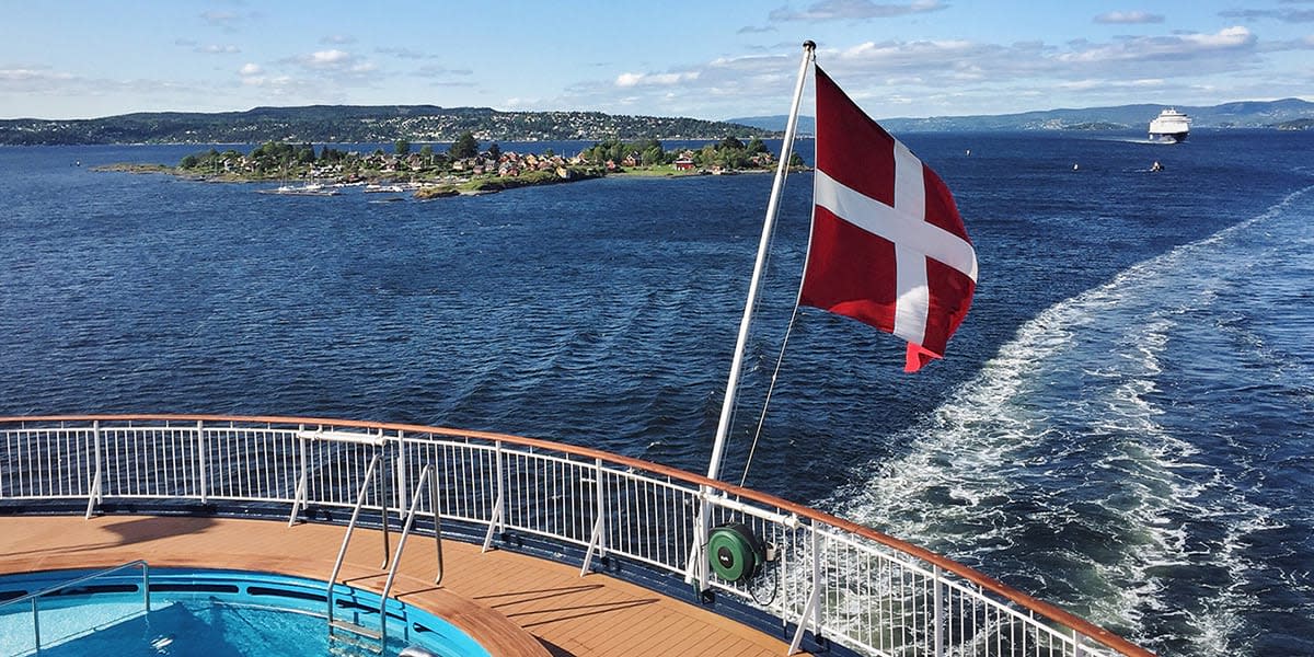 Danish Flag on Deck 