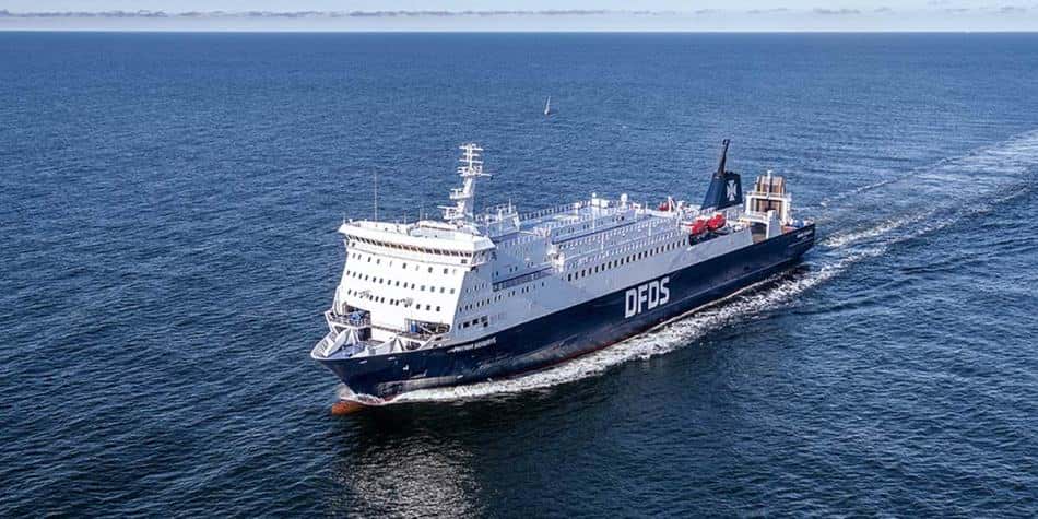 DFDS Patria ferry on the sea