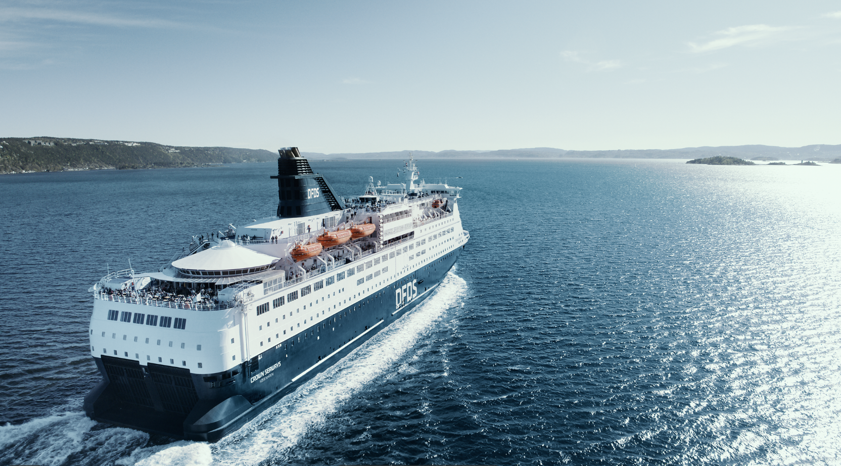 Crown Seaways Fähre fährt durch Oslofjord