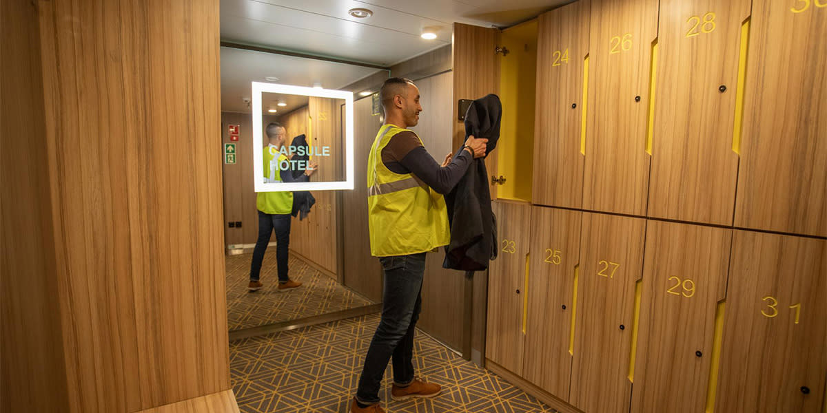 Lockers in Capsule Hotel