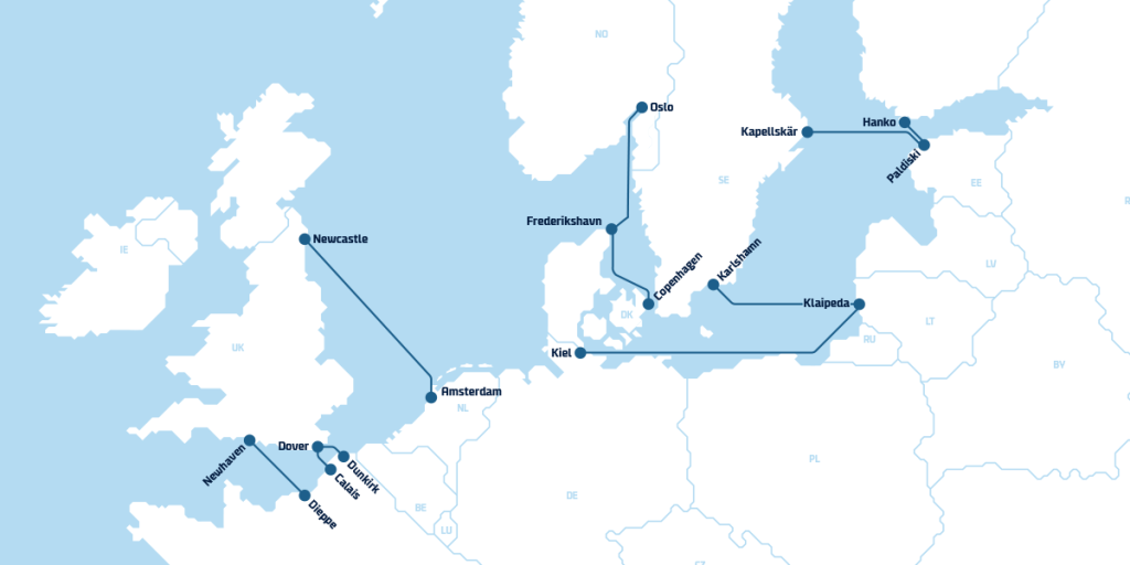 North Sea Ferry Routes Map North Sea Ferries | Ferry Crossings | Dfds