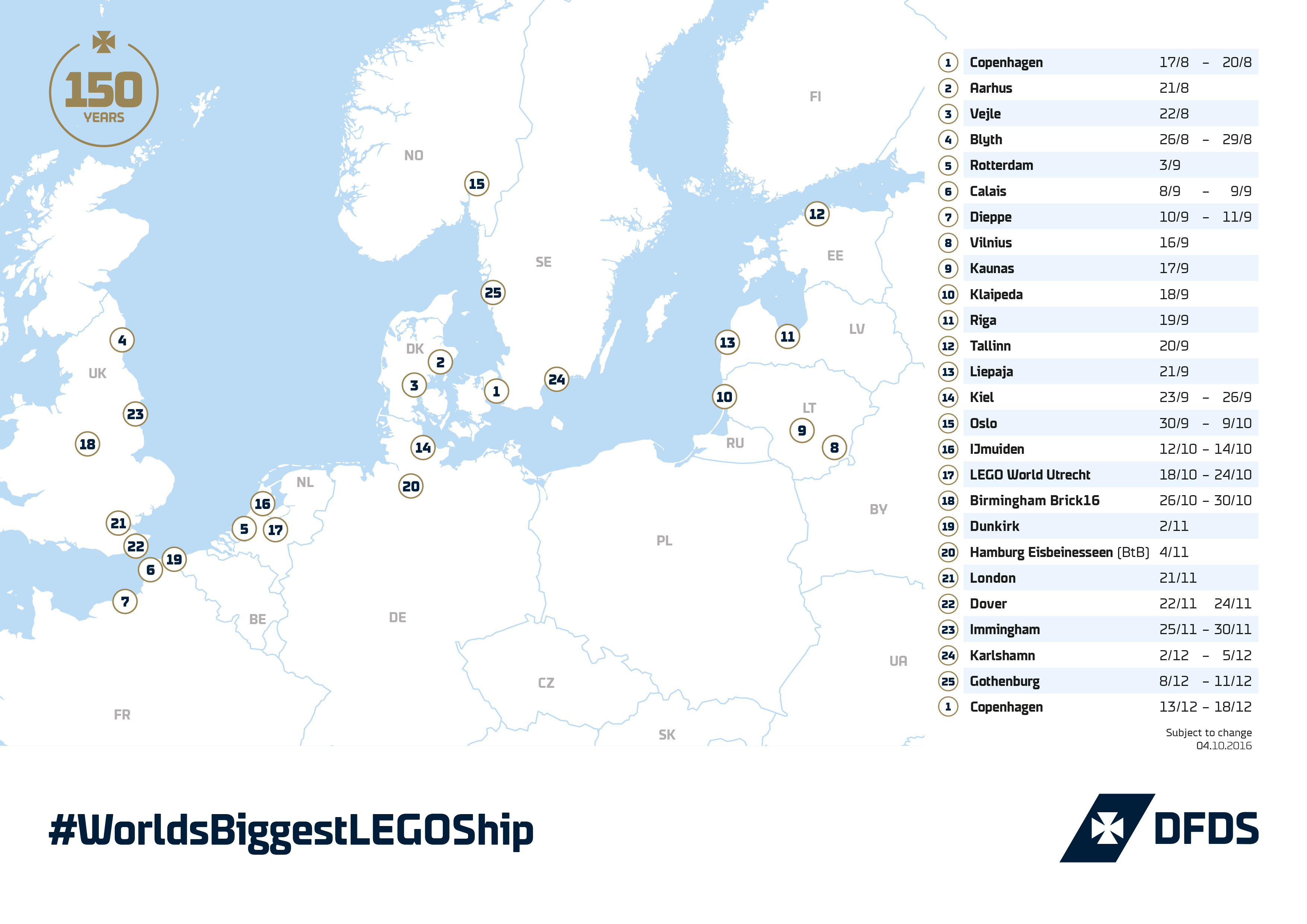 Routemap Lego Ship 10 2016