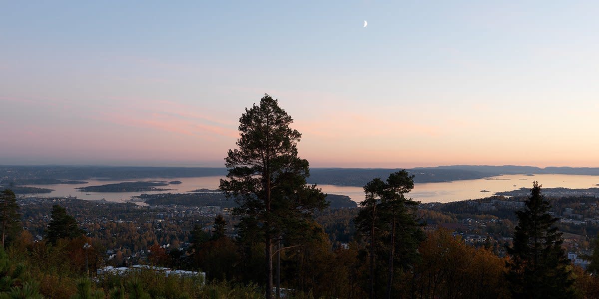 Udsigt fra Holmenkollen mod Oslo