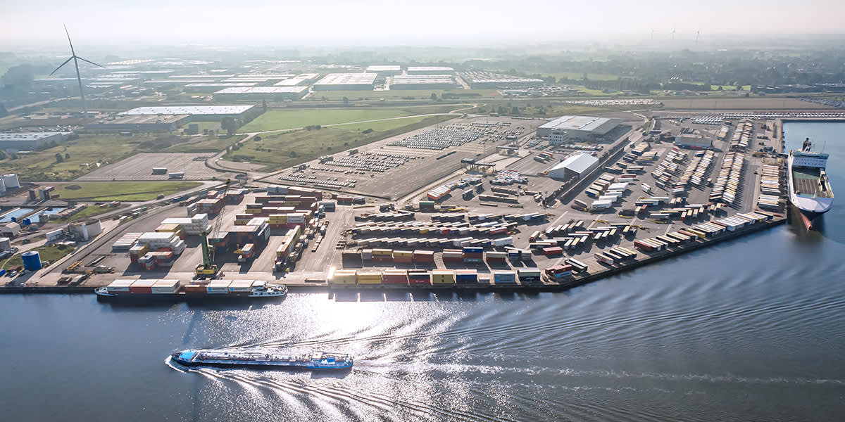 DFDS photo of aerial view over Ghent terminal 21 09 16 DFDS Terminal compleet-1 edit 1200x600