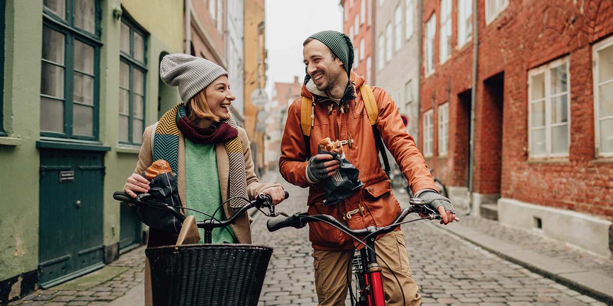 På sykkel i København