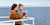 Mother and child on deck  of DFDS ferry