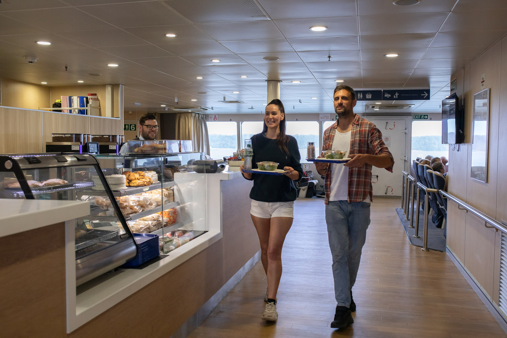 Levante on board couple with food Levante on board couple with food