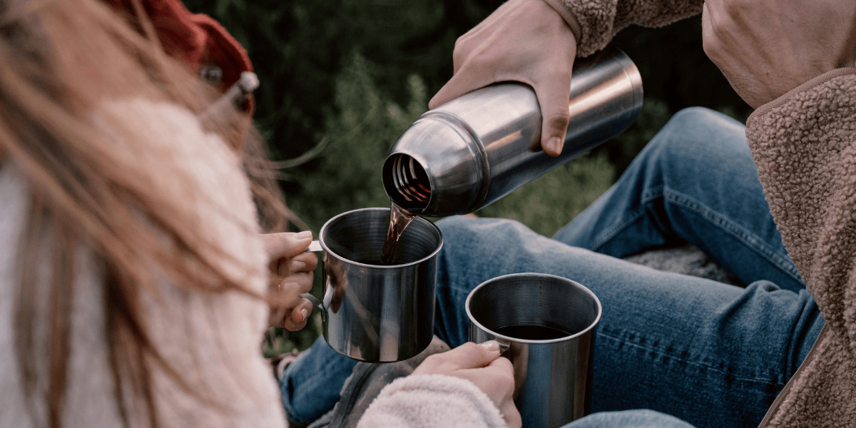 Pouring hot drink Pouring hot drink